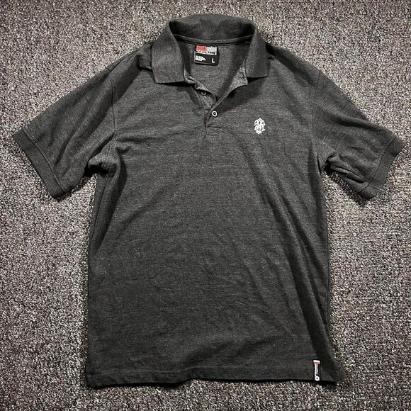 Southpole Polo Shirt Men’s Large Dark Gray Short Sleeve Streetwear Casual - Picture 1 of 6